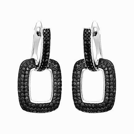 Серьги с английским замком из серебра