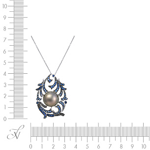 Подвеска из белого золота с жемчугом