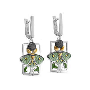 Серьги с английским замком из серебра