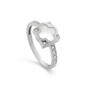 Кольцо из серебра с перламутром