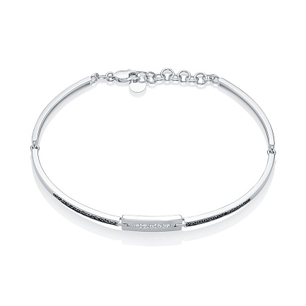 Браслет декоративный из белого золота с бриллиантами