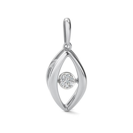 Подвеска из белого золота с бриллиантами
