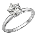 Кольцо из белого золота с бриллиантом