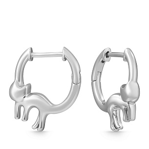 Серьги конго из серебра