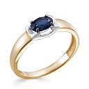 Кольцо из красного золота с сапфиром