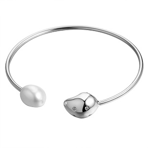 Браслет декоративный из серебра с жемчугом