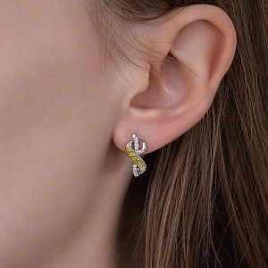 Серьги из белого золота