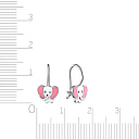 Серьги детские из серебра с фианитом