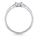 Кольцо из серебра с фианитом