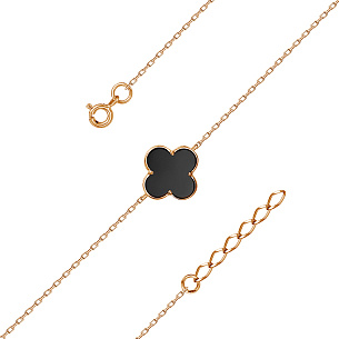 Браслет декоративный из серебра с позолотой