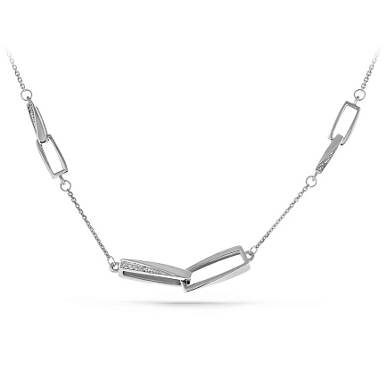 Колье из белого золота с бриллиантами