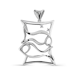 Подвеска из серебра с фианитом