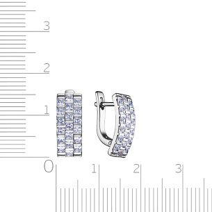 Серьги с английским замком из серебра