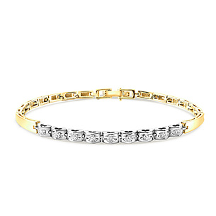 Браслет из желтого золота с бриллиантом