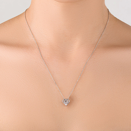 Колье из серебра с фианитом