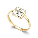 Кольцо из желтого золота с бриллиантом