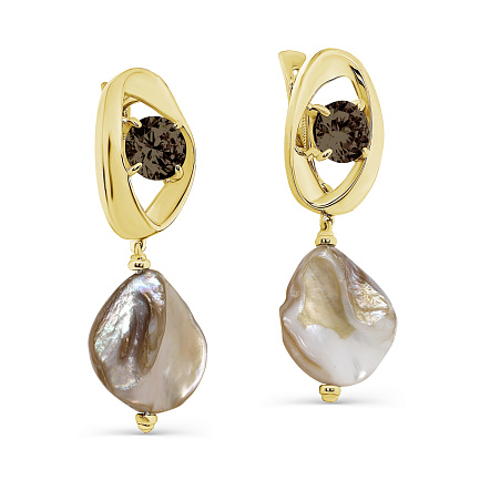 Серьги с английским замком из серебра с алпанитами