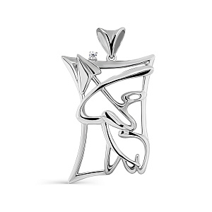 Подвеска из серебра с фианитом