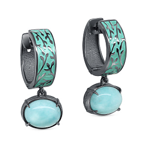 Серьги с английским замком из серебра