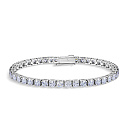 Браслет декоративный из серебра с фианитом