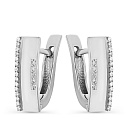 Серьги с английским замком из белого золота с бриллиантами
