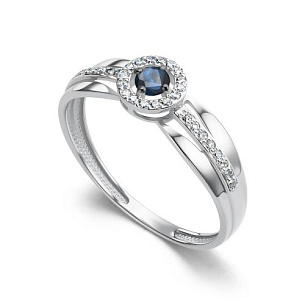 Кольцо из белого золота с бриллиантом