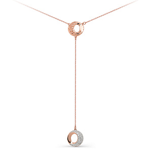 Колье из красного золота с бриллиантами