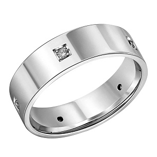 Кольцо из белого золота с бриллиантом