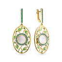 Серьги с английским замком из серебра с перламутром