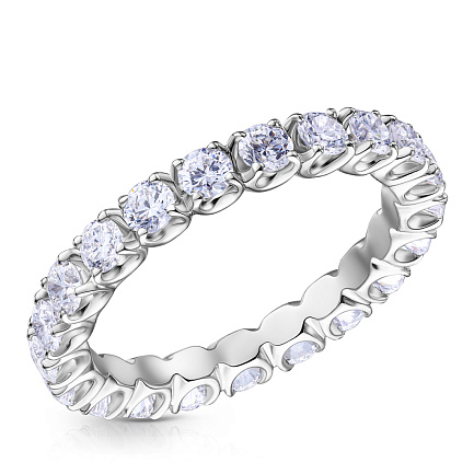 Кольцо из белого золота с бриллиантами