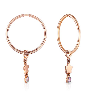 Конго из серебра с фианитом и золочением