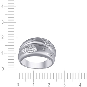 Кольцо из серебра с фианитом