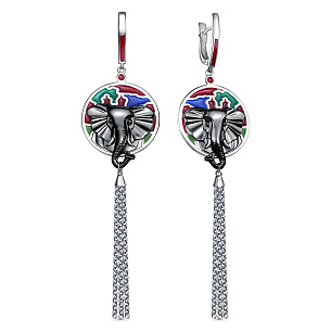 Серьги с английским замком из серебра