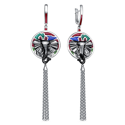 Серьги с английским замком из серебра