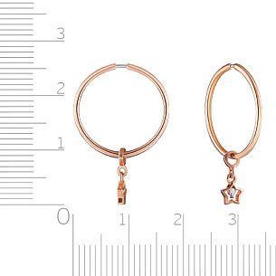 Конго из серебра с фианитом и золочением