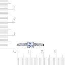 Кольцо из серебра с фианитом