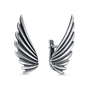 Серьги с английским замком из серебра