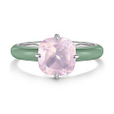 Кольцо из серебра с кварцем, эмалью