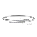 Браслет жесткий из белого золота с бриллиантами