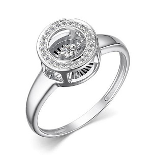 Кольцо из белого золота с бриллиантом