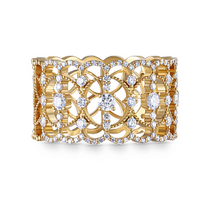 Кольцо из желтого золота с бриллиантом