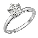 Кольцо из белого золота с бриллиантом