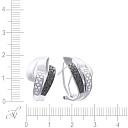 Серьги из белого золота с бриллиантами