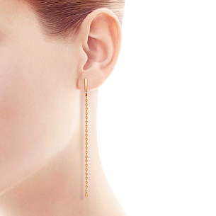 Пусеты из красного золота с бриллиантами