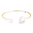 Колье из желтого золота с бриллиантами, жемчугом