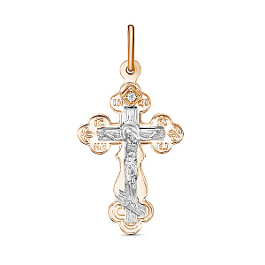 Подвеска из красного золота с фианитом