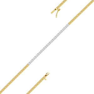 Браслет из желтого золота с бриллиантами