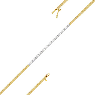 Браслет из желтого золота с бриллиантом