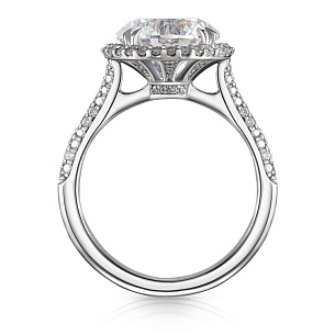 Помолвочное кольцо из белого золота с бриллиантами