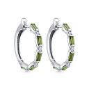 Серьги с английским замком из белого золота с бриллиантами